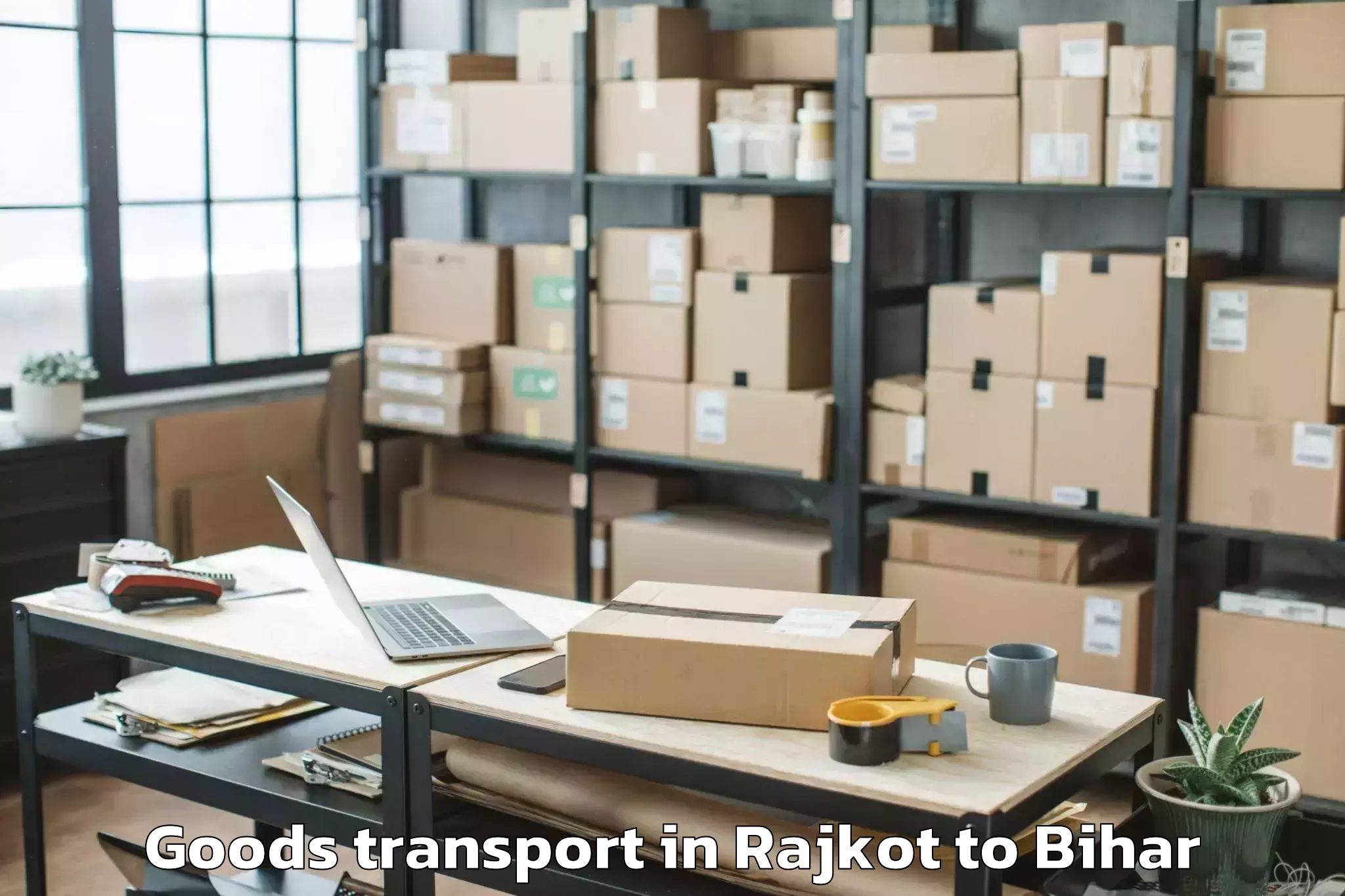 Trusted Rajkot to Khizarsarai Goods Transport